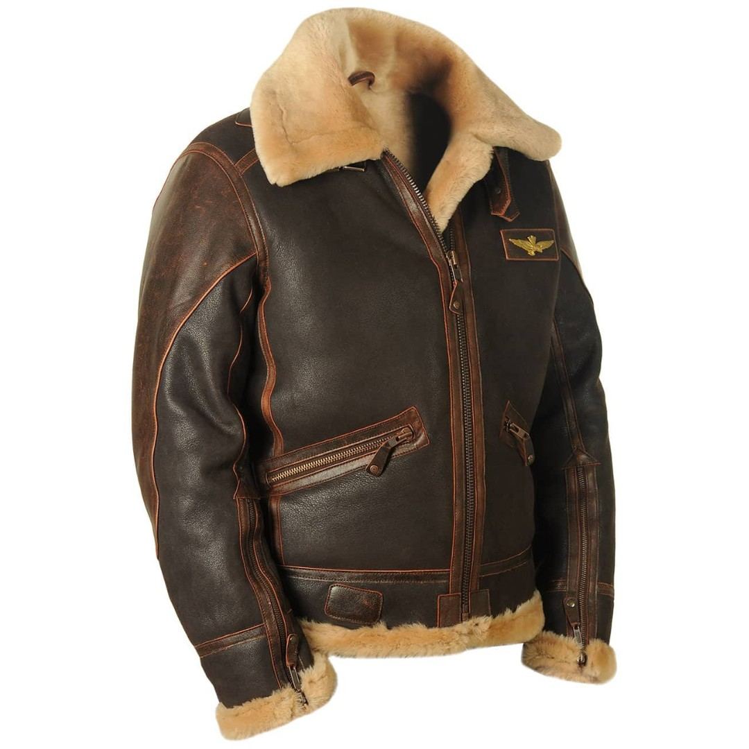 Herren Motorradjacke | PU mit Stehkragen | Winter Biker-Stil