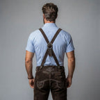 Herren PU-Leder Kniehose | Gedruckte Details | Seitentaschen fürs Oktoberfest