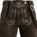 Herren PU-Leder Kniehose | Gedruckte Details | Seitentaschen fürs Oktoberfest