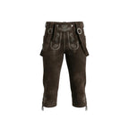 Herren PU-Leder Kniehose | Gedruckte Details | Seitentaschen fürs Oktoberfest