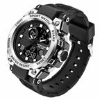 Herren Sportuhr | Analog-Digital Anzeige & Quarzwerk | Alarm, Stoppuhr & LED-Licht