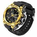 Herren Sportuhr | Analog-Digital Anzeige & Quarzwerk | Alarm, Stoppuhr & LED-Licht