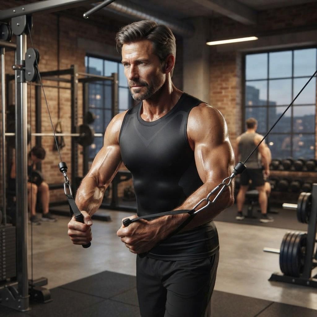 Herren Kompressionsweste | Nylon & Spandex Stretchgewebe | Ärmelloses Baselayer