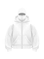 Oversized Hoodie mit Reißverschluss - Baumwoll Kapuzenjacke Streetwear