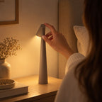 Kabellose LED-Tischlampe | Wiederaufladbares Aluminiumgehäuse | USB-Ladung mit 3-stufiger Touch-Dimmung