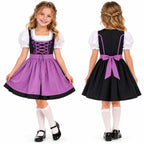 Kinder-Oktoberfest-Dirndl | Mit Schürze & Schnürung | Traditionell Bayerisch Inspiriertes Design
