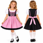 Kinder-Oktoberfest-Dirndl | Mit Schürze & Schnürung | Traditionell Bayerisch Inspiriertes Design
