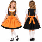 Kinder-Oktoberfest-Dirndl | Mit Schürze & Schnürung | Traditionell Bayerisch Inspiriertes Design