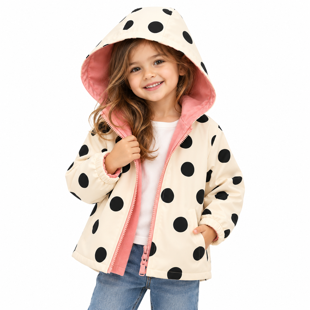 Kinder-Wendeweste | 2-in-1-Design mit Muster & Unifarbe | Leichte Polyester-Baumwoll-Weste