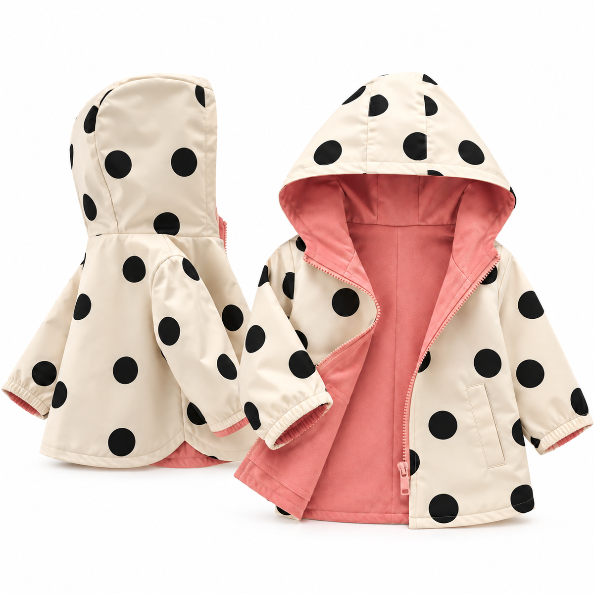 Kinder-Wendeweste | 2-in-1-Design mit Muster & Unifarbe | Leichte Polyester-Baumwoll-Weste