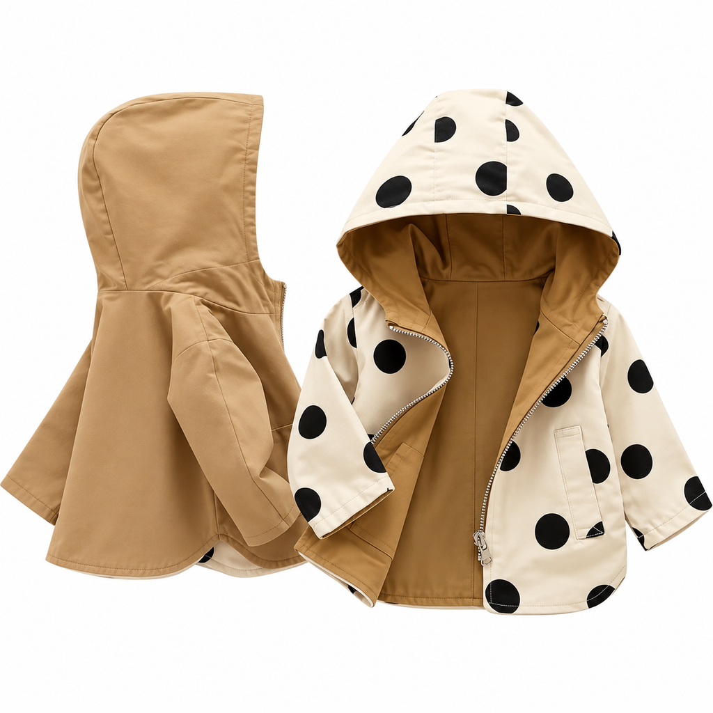 Kinder-Wendeweste | 2-in-1-Design mit Muster & Unifarbe | Leichte Polyester-Baumwoll-Weste