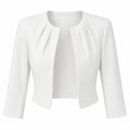 Kurzer Damenblazer | Kragenloses Design mit offener Front | Taillierter Schnitt und 3/4-Ärmel