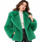 Langer Damenmantel | Offene Vorderseite & Seitentaschen | Polyester-Mix mit normaler Passform