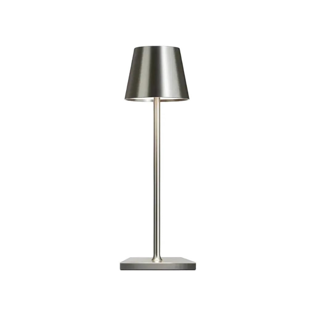 Kabellose LED Tischlampe mit Touch Steuerung | Wiederaufladbare Lampe aus Metall und Kunststoff | Dimmbare Innenbeleuchtung | Novera