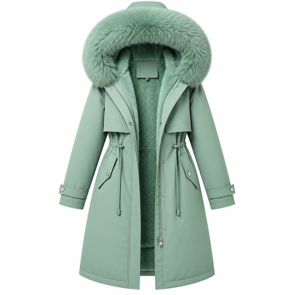 Damen-Winterjacke mit Kapuze | Polyester & Reißverschluss | Verstellbare Ärmelbündchen