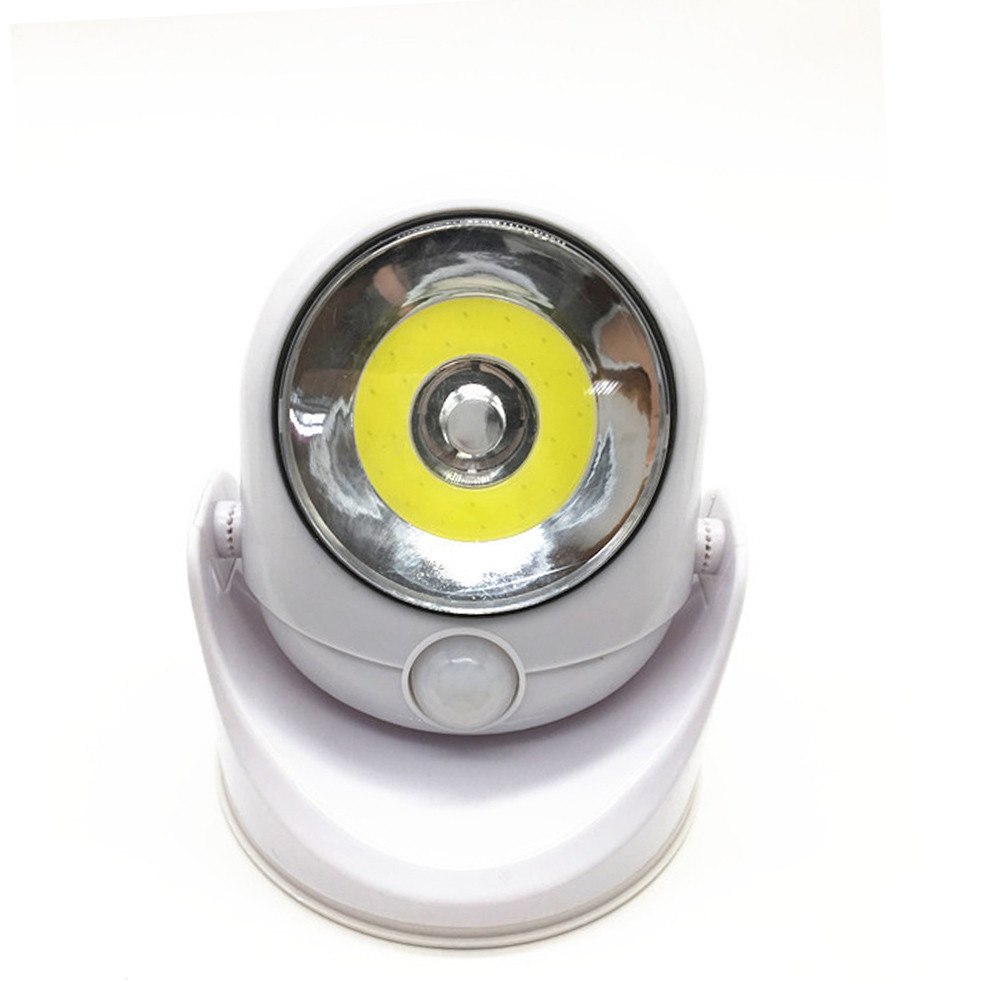 LED Garten Sensorleuchte - Kunststoff Außenwandleuchte Weiß 124mm