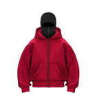 Oversized Hoodie mit Reißverschluss - Baumwoll Kapuzenjacke Streetwear