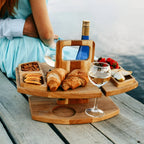 Klappbarer Picknicktisch aus Holz - Tragbarer Outdoor Serviertisch
