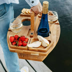 Klappbarer Picknicktisch aus Holz - Tragbarer Outdoor Serviertisch