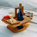 Klappbarer Picknicktisch aus Holz - Tragbarer Outdoor Serviertisch