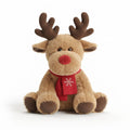 Rentier-Kuscheltier | Weiches Plüschdesign & Roter Schal | Weihnachtliches Motiv