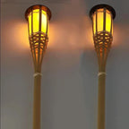 Solar Garten Flacker Lampe IP65 - Tragbare ABS LED Außenleuchte Warmweiß 3500K
