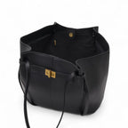 Minimalistische Tote Bag - PU Schultertasche mit Reißverschluss