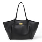 Minimalistische Tote Bag - PU Schultertasche mit Reißverschluss