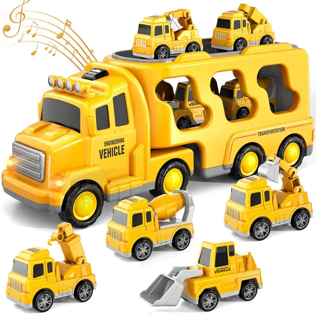 Fahrzeugtransporter Spielset - 2-in-1 Transporter mit Mini Autos