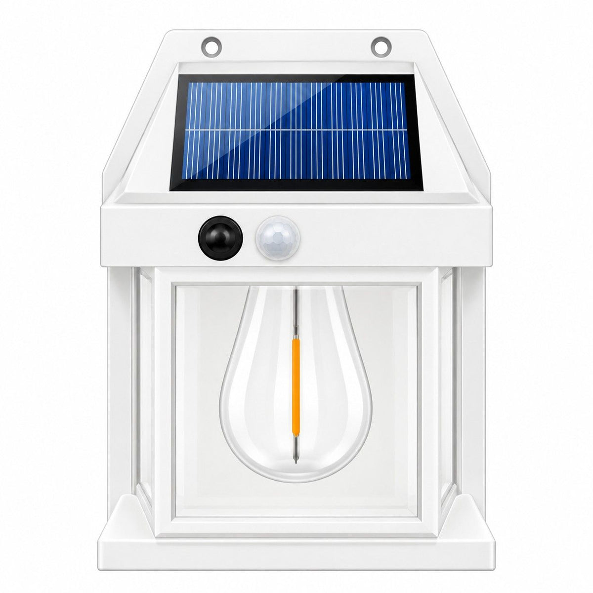 Solar-Gartenlampe | Warmweiße LED-Beleuchtung | Wandmontage für Außenbereiche