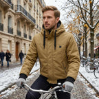 Steppjacke mit Kapuze | Verstellbarer Kordelzug & verdeckter Reißverschluss | Elastische Bündchen & Taschen