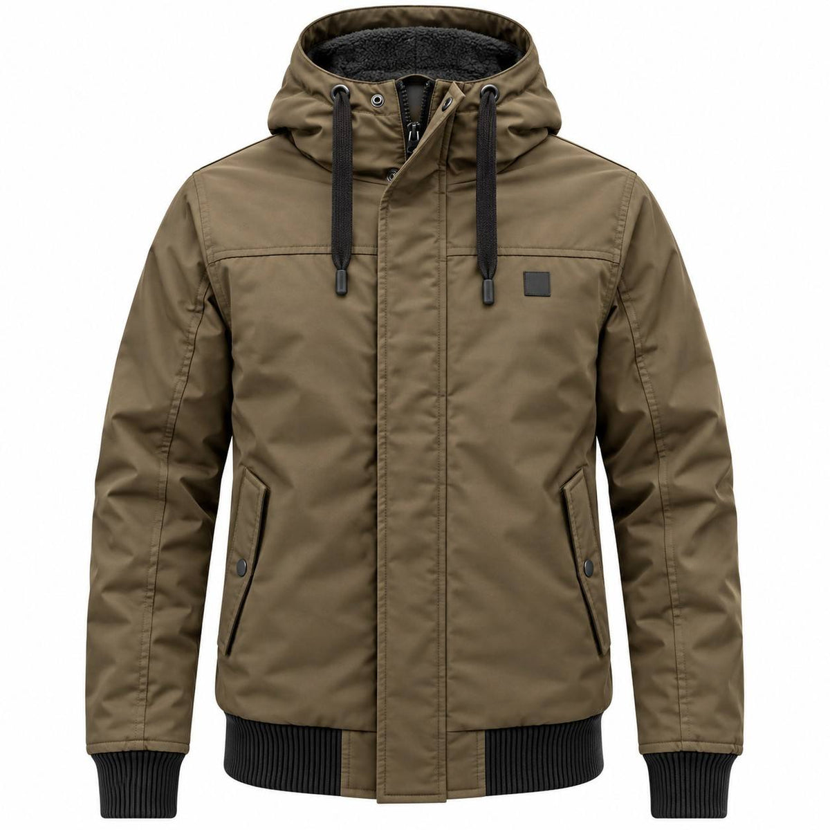 Steppjacke mit Kapuze | Verstellbarer Kordelzug & verdeckter Reißverschluss | Elastische Bündchen & Taschen