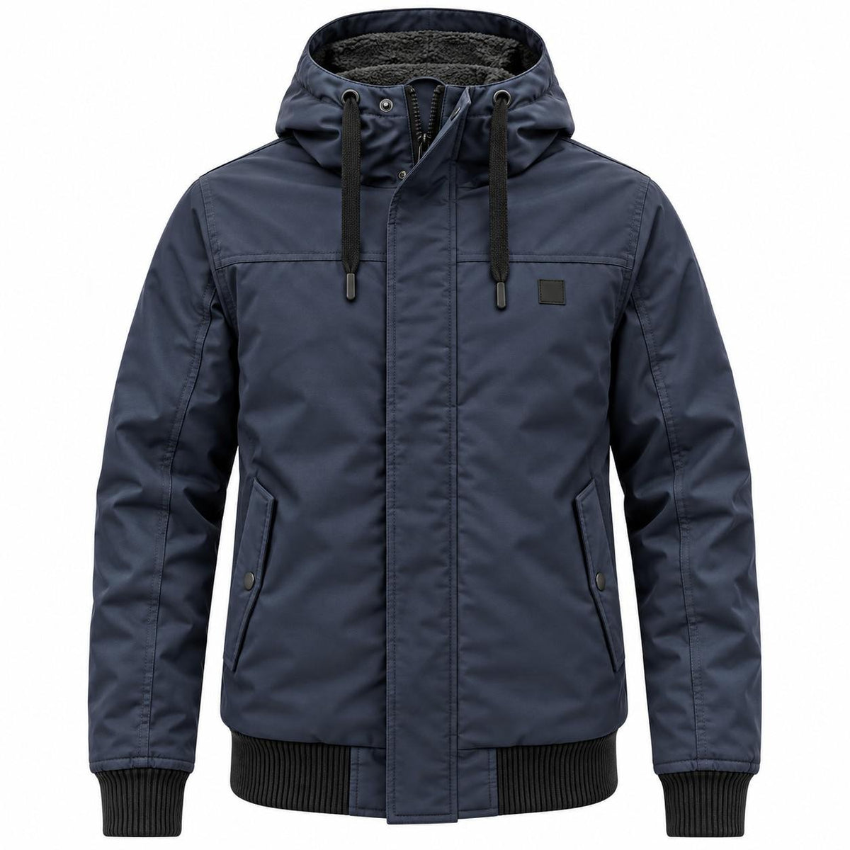 Steppjacke mit Kapuze | Verstellbarer Kordelzug & verdeckter Reißverschluss | Elastische Bündchen & Taschen