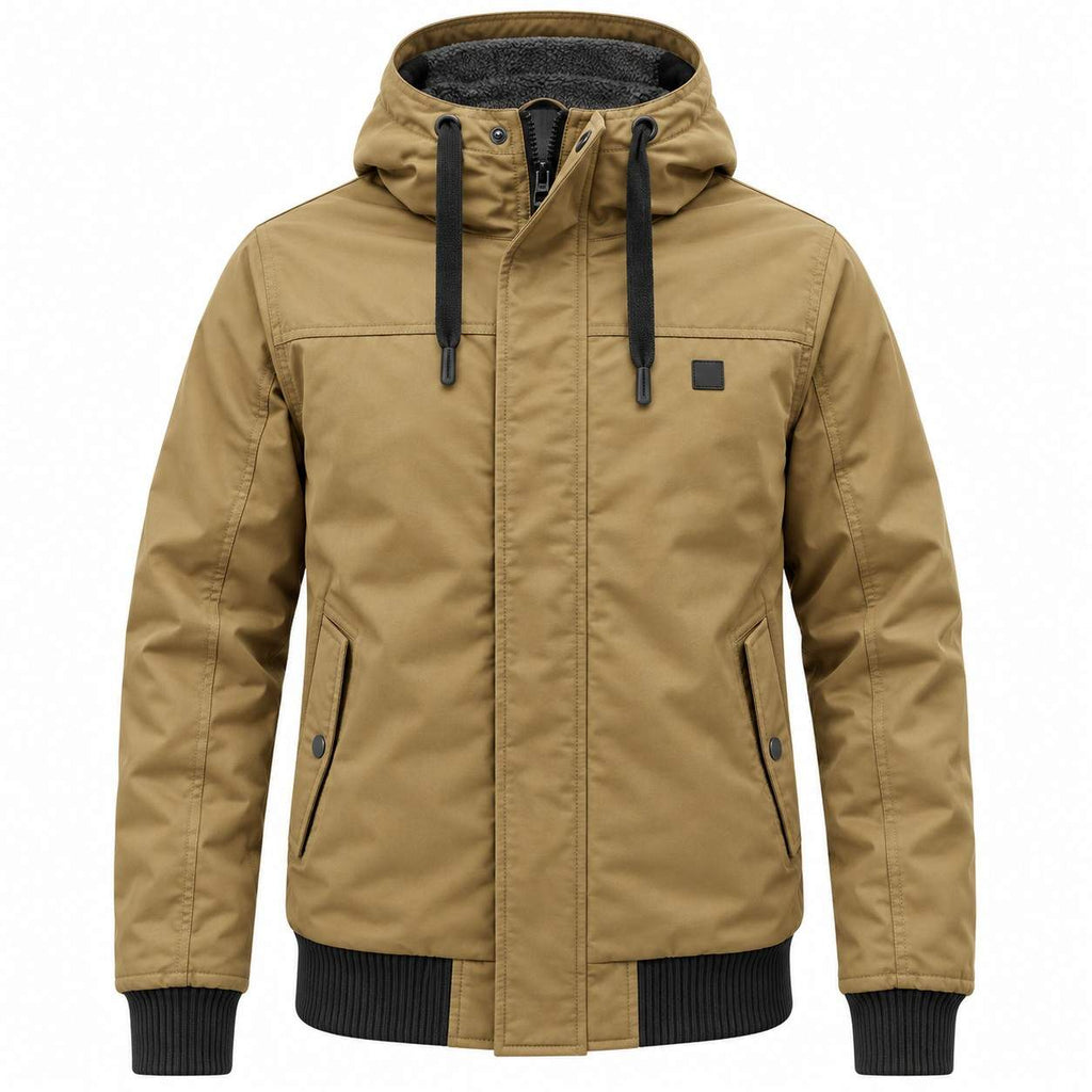 Steppjacke mit Kapuze | Verstellbarer Kordelzug & verdeckter Reißverschluss | Elastische Bündchen & Taschen