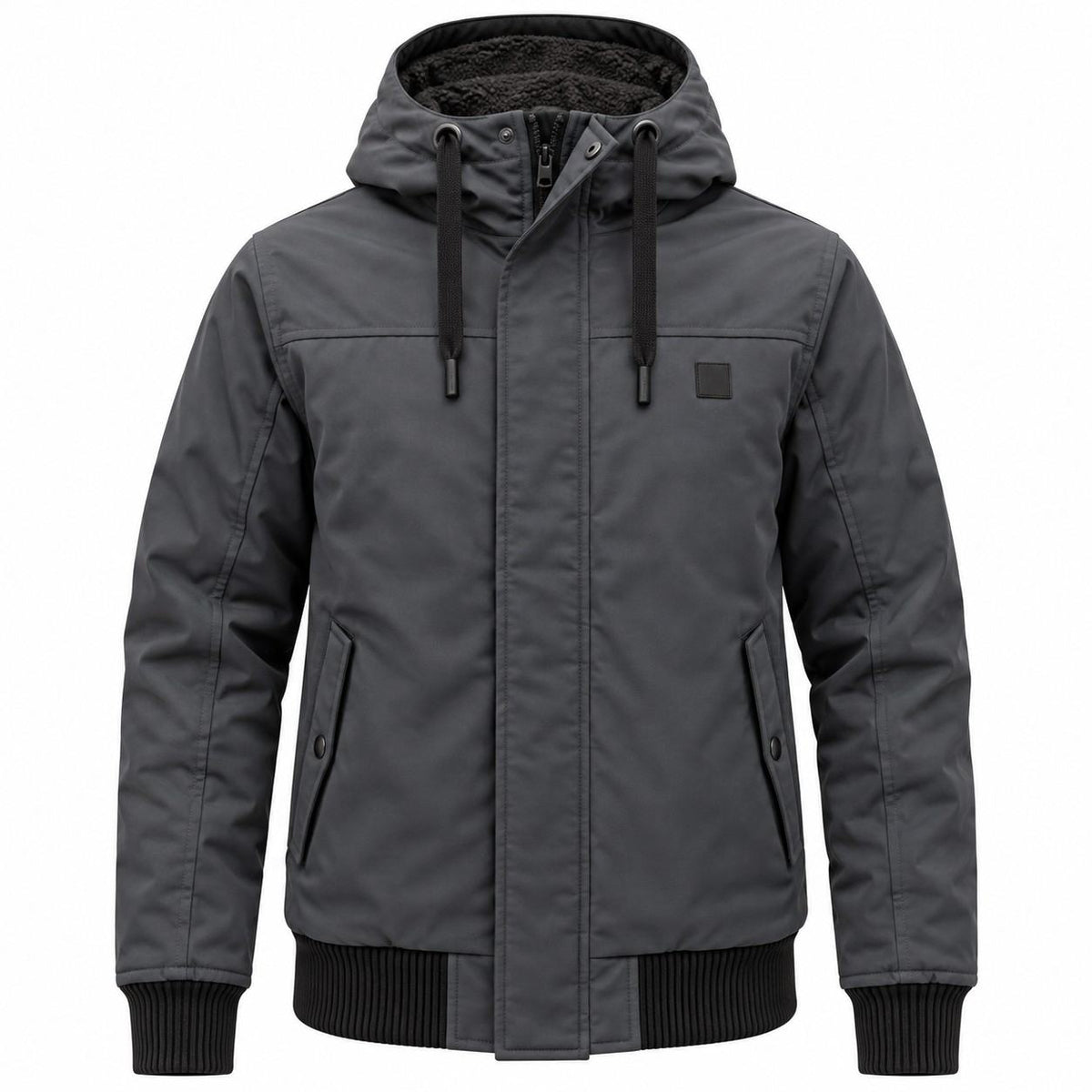 Steppjacke mit Kapuze | Verstellbarer Kordelzug & verdeckter Reißverschluss | Elastische Bündchen & Taschen