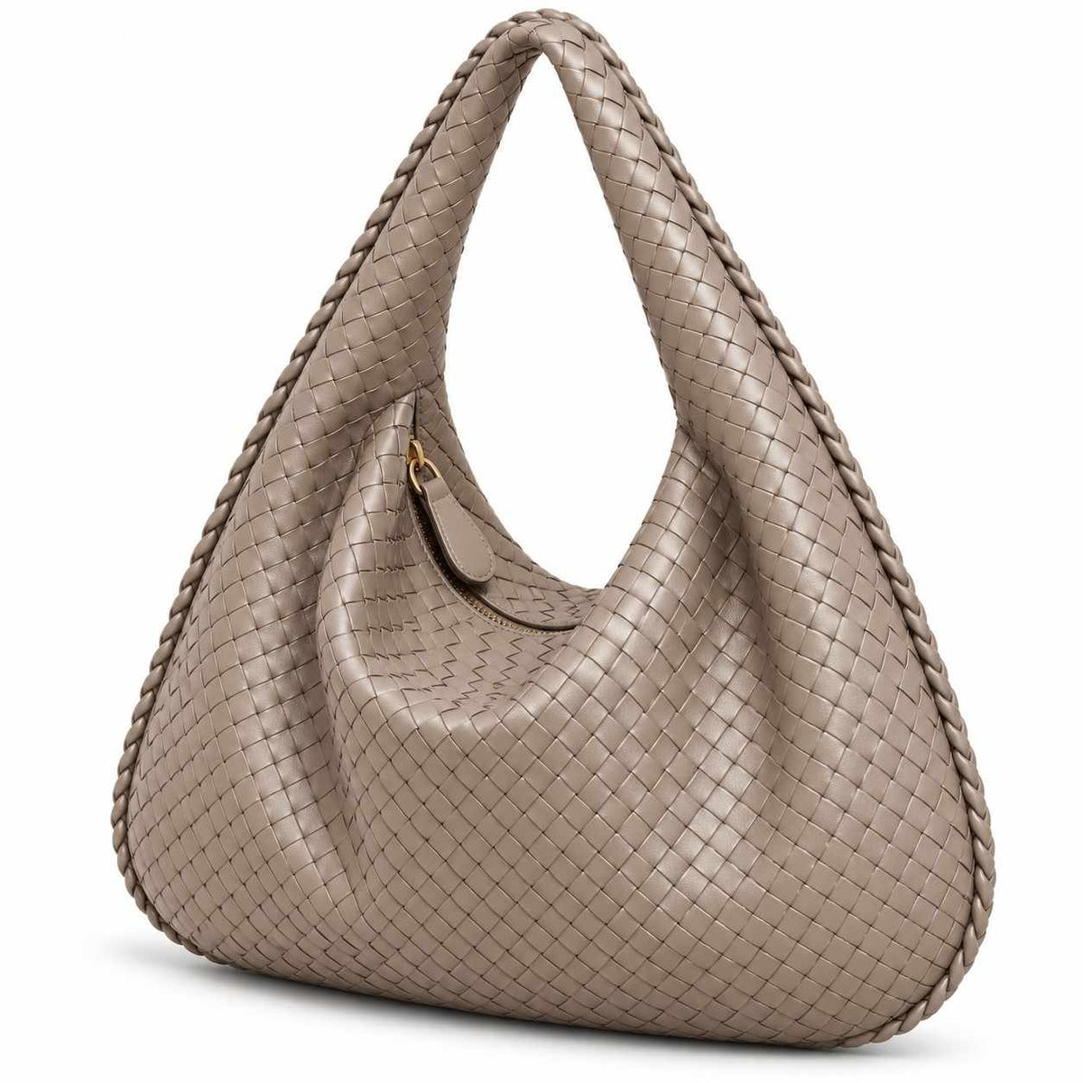 Strukturierte Tote Bag | Texturiertes Kunstleder & Polyesterfutter | Arbeitstasche mit Reißverschluss und Doppelträgern