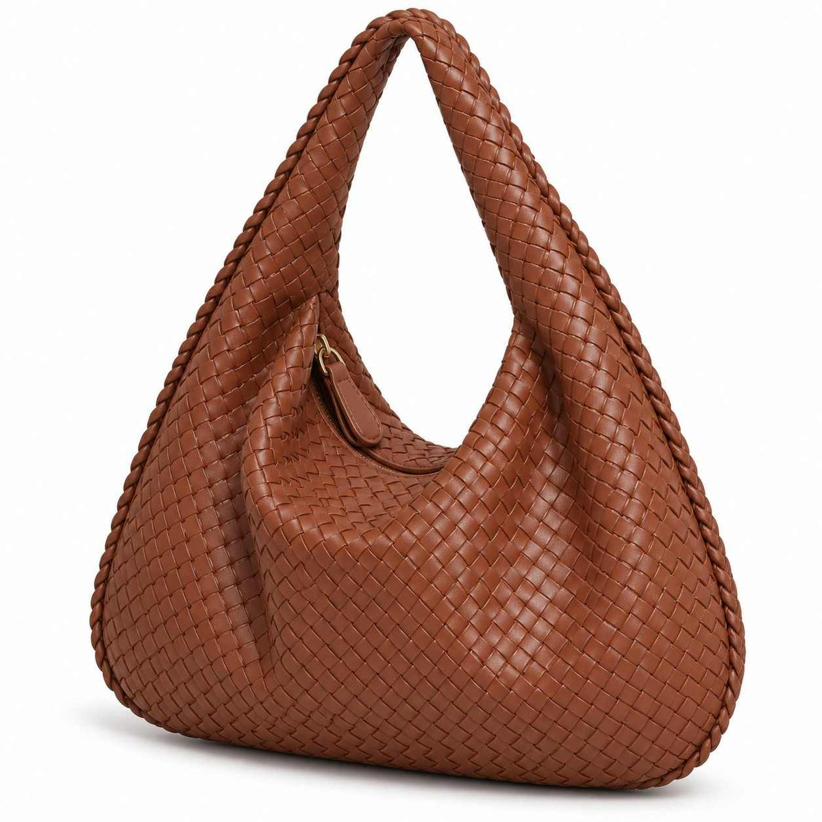 Strukturierte Tote Bag | Texturiertes Kunstleder & Polyesterfutter | Arbeitstasche mit Reißverschluss und Doppelträgern