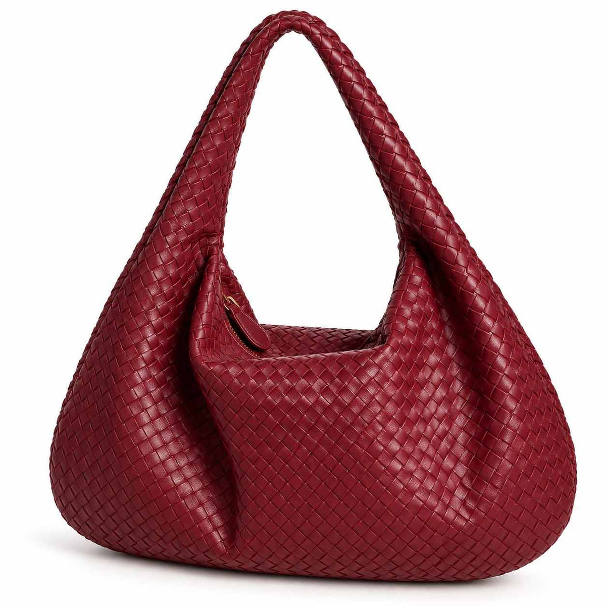 Strukturierte Tote Bag | Texturiertes Kunstleder & Polyesterfutter | Arbeitstasche mit Reißverschluss und Doppelträgern