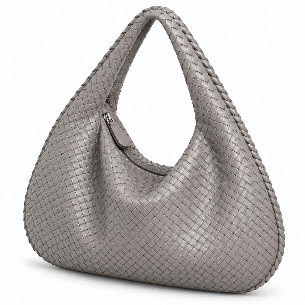 Strukturierte Tote Bag | Texturiertes Kunstleder & Polyesterfutter | Arbeitstasche mit Reißverschluss und Doppelträgern