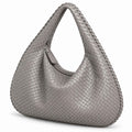 Strukturierte Tote Bag | Texturiertes Kunstleder & Polyesterfutter | Arbeitstasche mit Reißverschluss und Doppelträgern