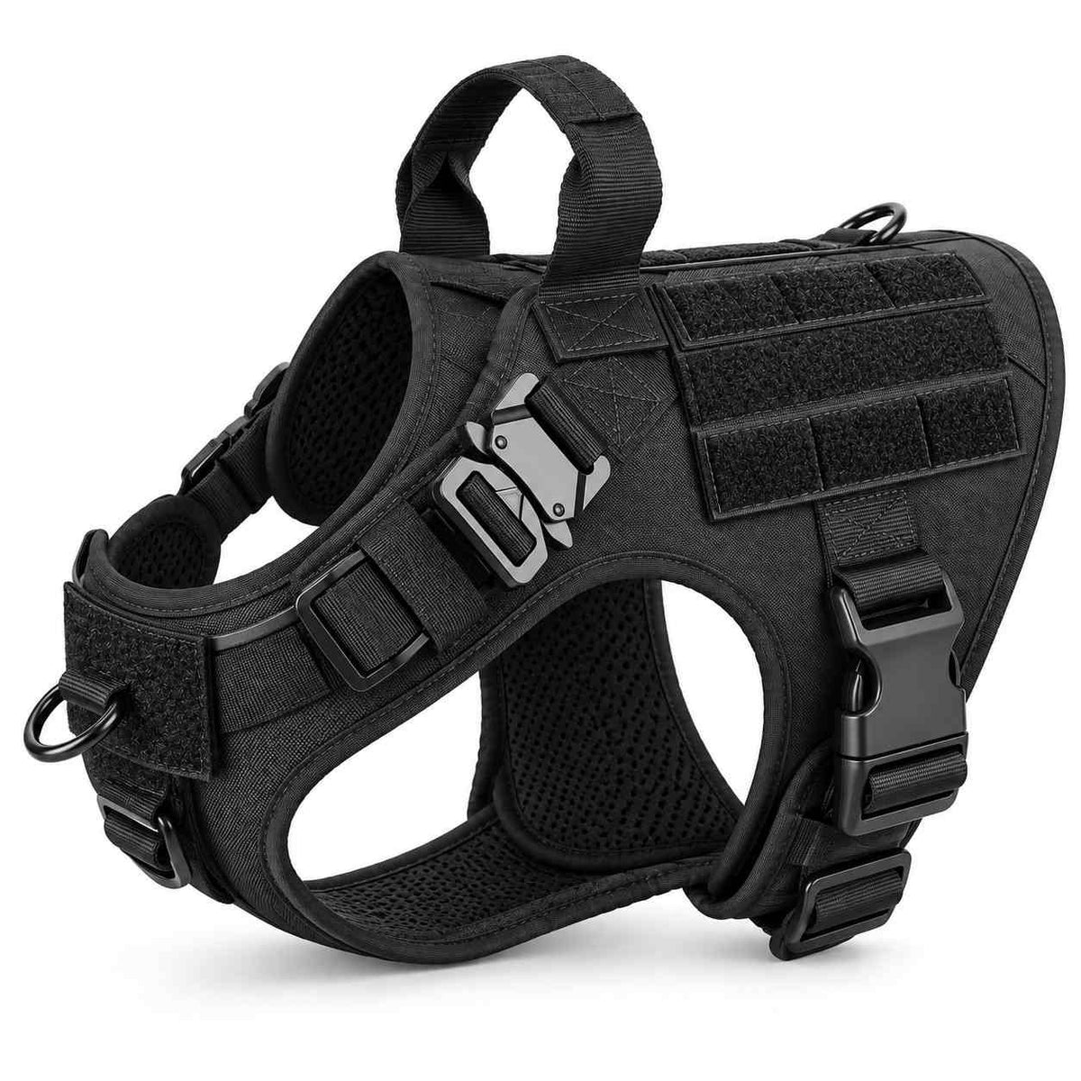 Taktisches Hundegeschirr | Verstellbare Weste aus 1050D Nylon | Vorderer D-Ring, Kontrollgriff & MOLLE-System