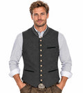Traditionelle Herrenweste | Baumwolle & Polyester | Knopfleiste Vorne
