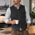 Traditionelle Herrenweste | Baumwolle & Polyester | Knopfleiste Vorne