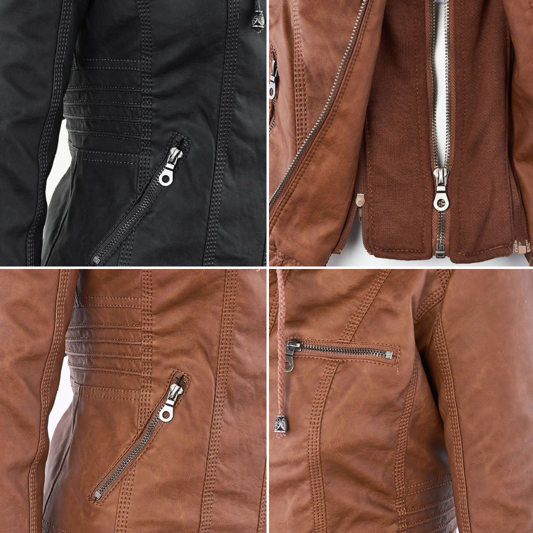 Unisex Wende-Bomberjacke mit Kunstfell | Reißverschluss | Winterjacke