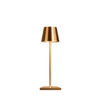 Kabellose LED Tischlampe mit Touch Steuerung | Wiederaufladbare Lampe aus Metall und Kunststoff | Dimmbare Innenbeleuchtung | Novera