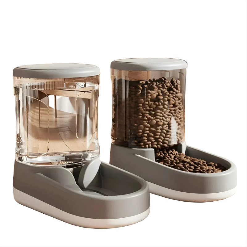 Automatischer Futter- und Wasserspender Set - Indoor Futterspender für Hunde und Katzen