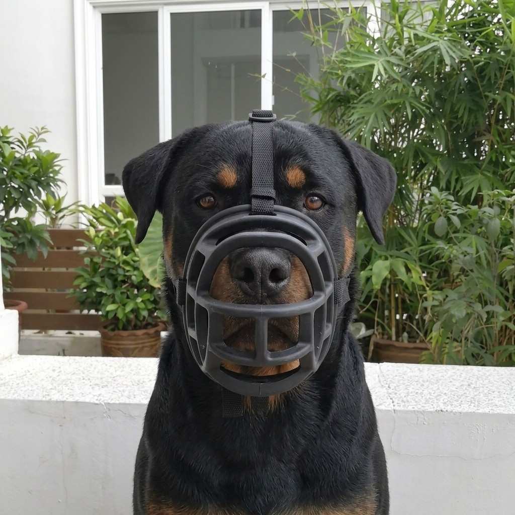Verstellbarer Hundemaulkorb | Offenes Gummidesign | Für Training & Spaziergänge