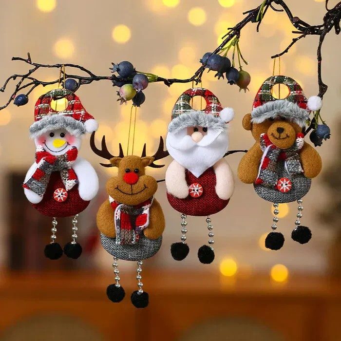Weihnachts-Hängeornamente | Festliche Figurenmotive | Innendekoration