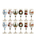Weihnachts-Trinkgläser-Set | Glas mit Weihnachtsmann- Rentier- & Schneemannmotiven | Festliches Tischgeschirr