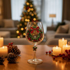 Weihnachts-Trinkgläser-Set | Glas mit Weihnachtsmann- Rentier- & Schneemannmotiven | Festliches Tischgeschirr
